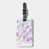 Brief Confetti "P" Bagagelabel (Voorkant verticaal)