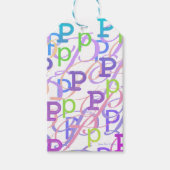 Brief Confetti "P" Cadeaulabel (Voorkant)