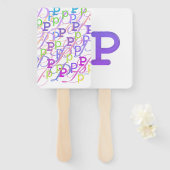 Brief Confetti "P" Handwaaier (Voorkant en achterkant)