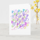 Brief Confetti "P" Kaart (Gele Bloem)