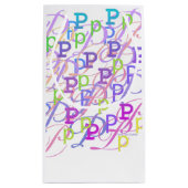 Brief Confetti "P" Klein Cadeauzakje (Achterkant)
