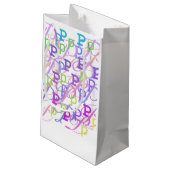 Brief Confetti "P" Klein Cadeauzakje (Achterkant Gekanteld)