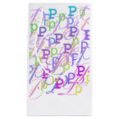 Brief Confetti "P" Klein Cadeauzakje (Voorkant)