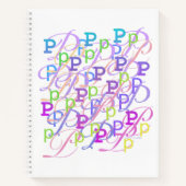 Brief Confetti "P" Notitieboek (Voorkant)