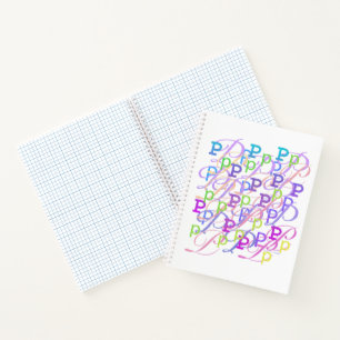 Brief Confetti "P" Notitieboek