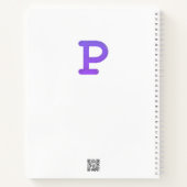 Brief Confetti "P" Notitieboek (Achterkant)