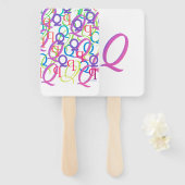 Brief Confetti "Q" Handwaaier (Voorkant en achterkant)