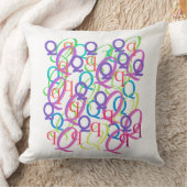 Brief Confetti "Q" Worp Kussen (Deken)