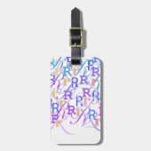 Brief Confetti "R" Bagagelabel (Voorkant verticaal)