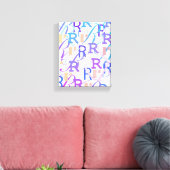 Brief Confetti "R" Canvas Afdruk (Insitu (Woonkamer))