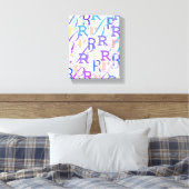 Brief Confetti "R" Canvas Afdruk (Insitu (Slaapkamer))