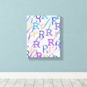 Brief Confetti "R" Canvas Afdruk (Insitu (Houten vloer))