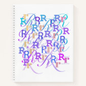 Brief Confetti "R" Notitieboek (Voorkant)