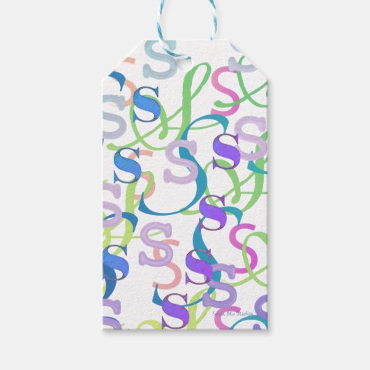 Brief Confetti "S" Cadeaulabel (Voorkant)