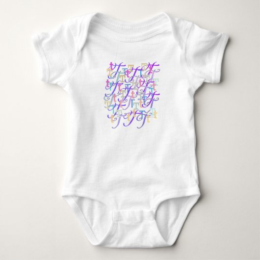 Brief Confetti "T" Baby romper (Voorkant)