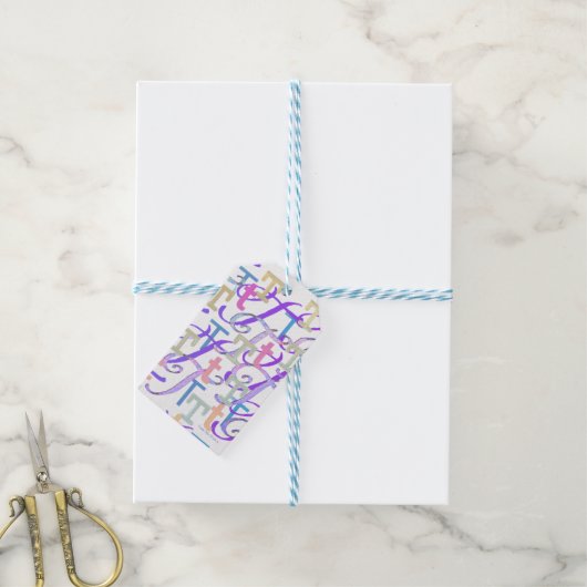 Brief Confetti "T" Cadeaulabel (Met Touw)