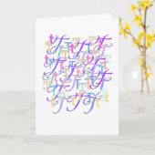 Brief Confetti "T" Kaart (Gele Bloem)