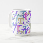 Brief Confetti "T" Koffiemok (Voorkant links)