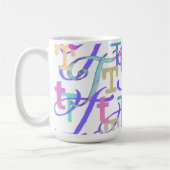Brief Confetti "T" Koffiemok (Links)