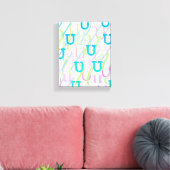 Brief Confetti "U" Canvas Afdruk (Insitu (Woonkamer))