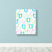 Brief Confetti "U" Canvas Afdruk (Insitu (Houten vloer))