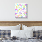 Brief Confetti "W" Canvas Afdruk (Insitu (Slaapkamer))