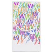 Brief Confetti "W" Klein Cadeauzakje (Achterkant)