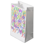Brief Confetti "W" Klein Cadeauzakje (Achterkant Gekanteld)