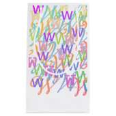 Brief Confetti "W" Klein Cadeauzakje (Voorkant)