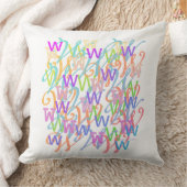 Brief Confetti "W" Worp Kussen (Deken)
