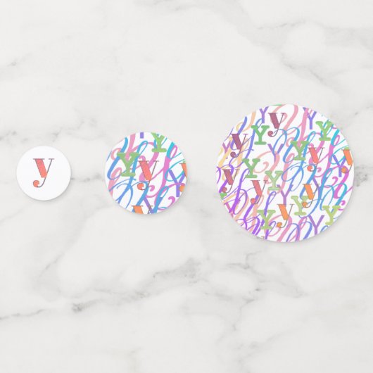 Brief Confetti "Y" (Achterkanten)
