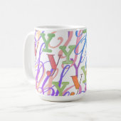 Brief Confetti "Y" Koffiemok (Voorkant links)
