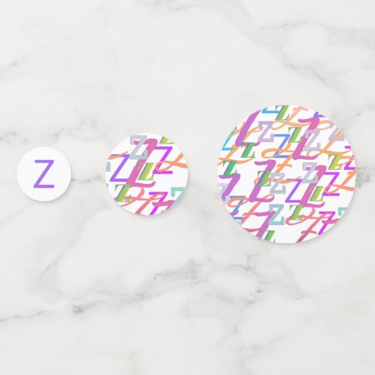 Brief Confetti "Z" (Voorkanten)
