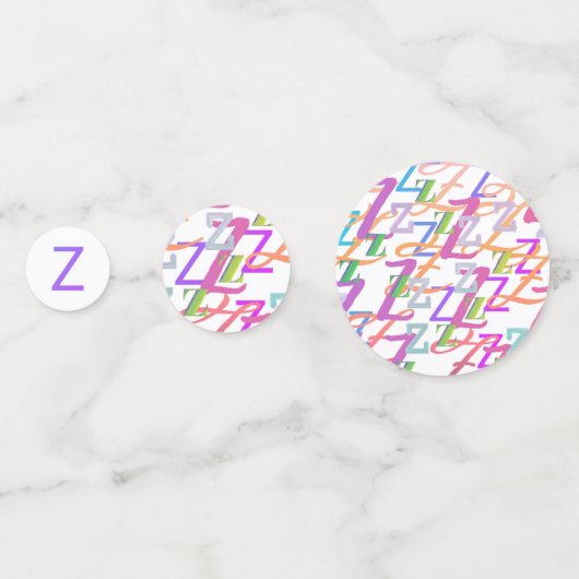 Brief Confetti "Z" (Achterkanten)