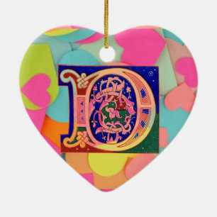 Brief D 17e eeuw Keramisch Ornament