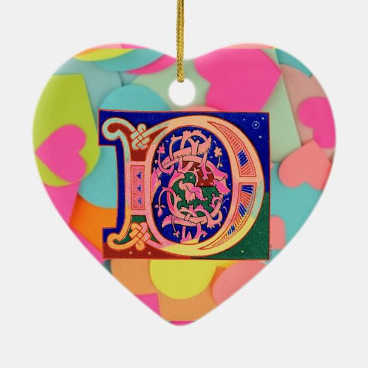 Brief D 17e eeuw Keramisch Ornament (Achterkant)