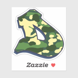 Brief D - Camo Green Sticker