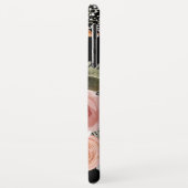 Brief D Gold Black Waterverf Floral Monogram Case-Mate iPhone Case (Achterkant/links)