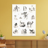 Brief D van een alfabet primer, 1832 Canvas Afdruk (Insitu (Woonkamer))