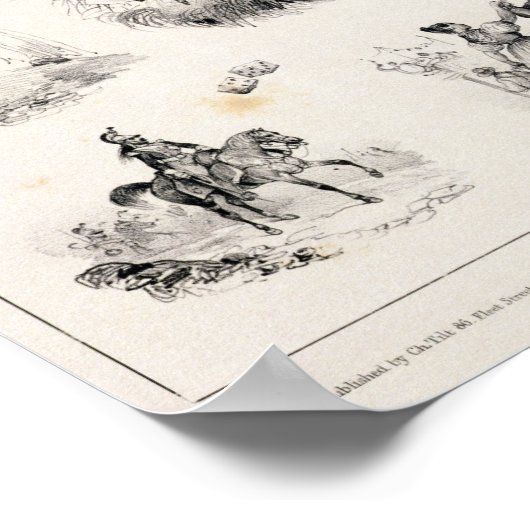 Brief D van een alfabet primer, 1832 Poster (Hoek)