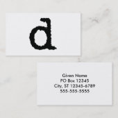 Brief D Visitekaartje (Voorkant / Achterkant)