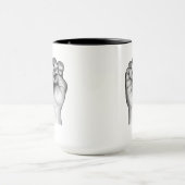 Brief E: Amerikaanse gebarentaal: potloodtekening Mok (Midden)