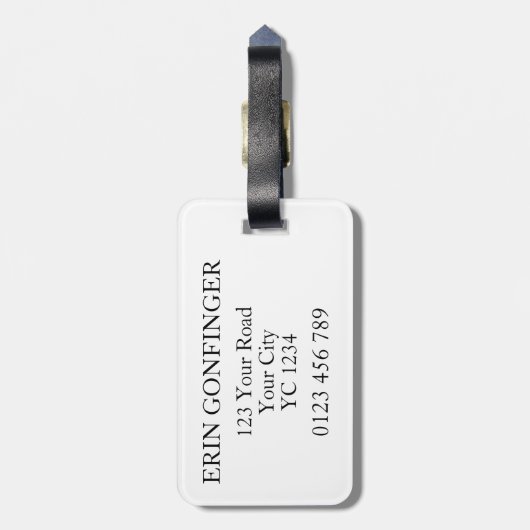 Brief E Bagagelabel (Achterkant verticaal)