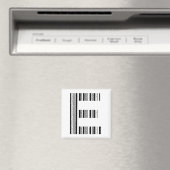 BRIEF E BAR CODE Eerste Initiaal Barcode Patroon Magneet (Insitu (Vaatwasser))