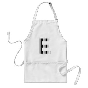 BRIEF E BAR CODE Eerste Initiaal Barcode Patroon Standaard Schort