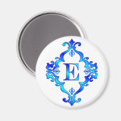 Brief E Blauw Magneet (Voorkant / Achterkant)