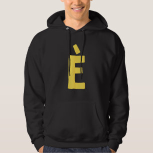 Brief È groot en vet in geel Hoodie