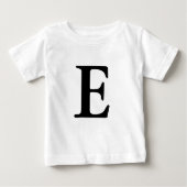 Brief E initiaal monogrammen t shirt (Voorkant)
