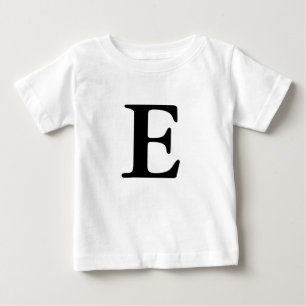 Brief E initiaal monogrammen t shirt