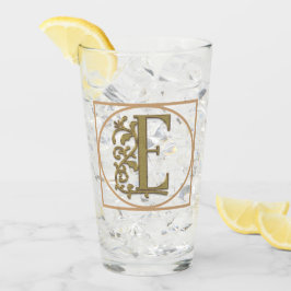 BRIEF E MONOGRAM Beauful Wedding New Home Gift Glas